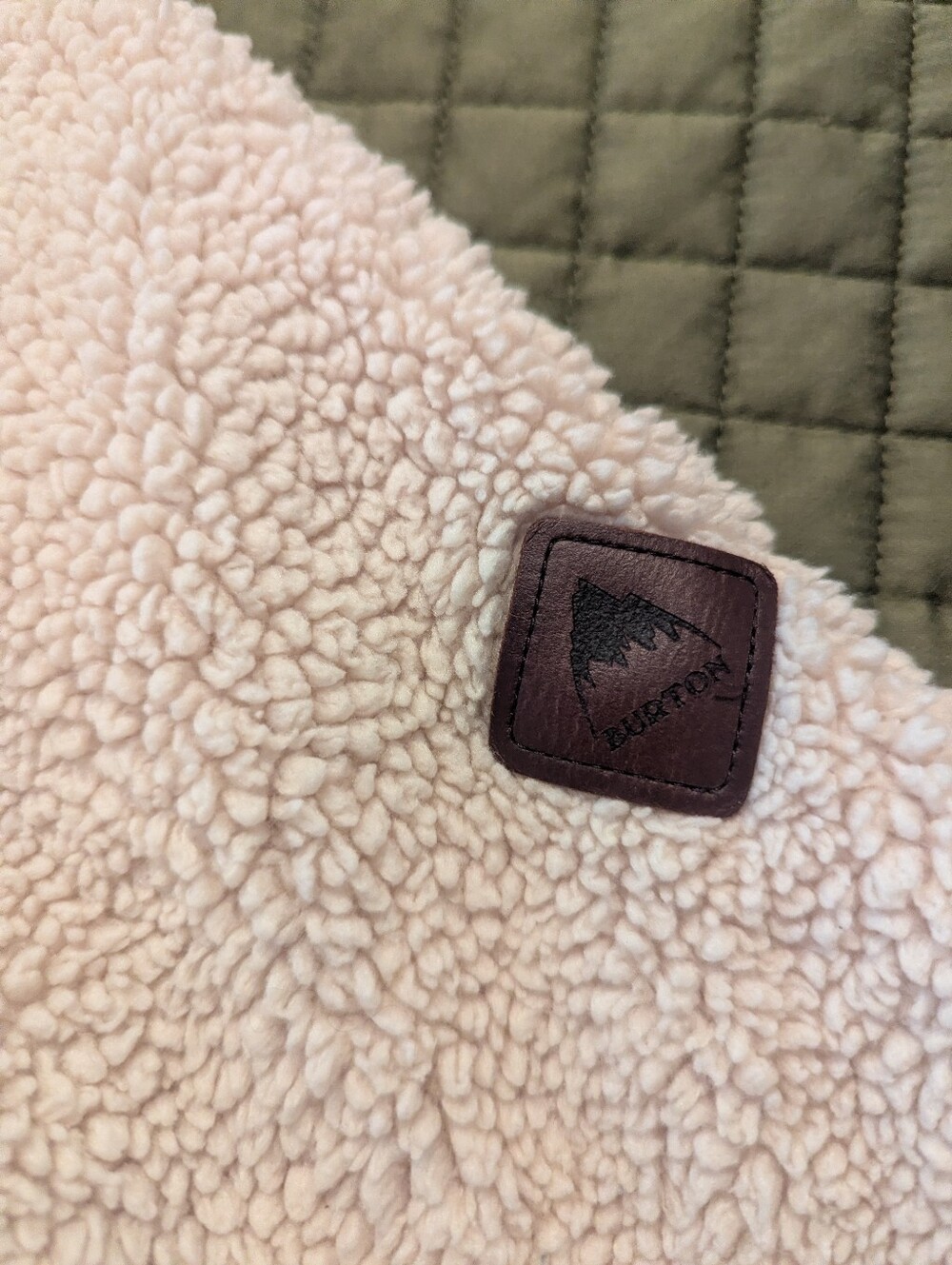 BURTON Lynx Pullover Cream Fleece Cowl Neck Hoodie Medium - Picture 8 of 13